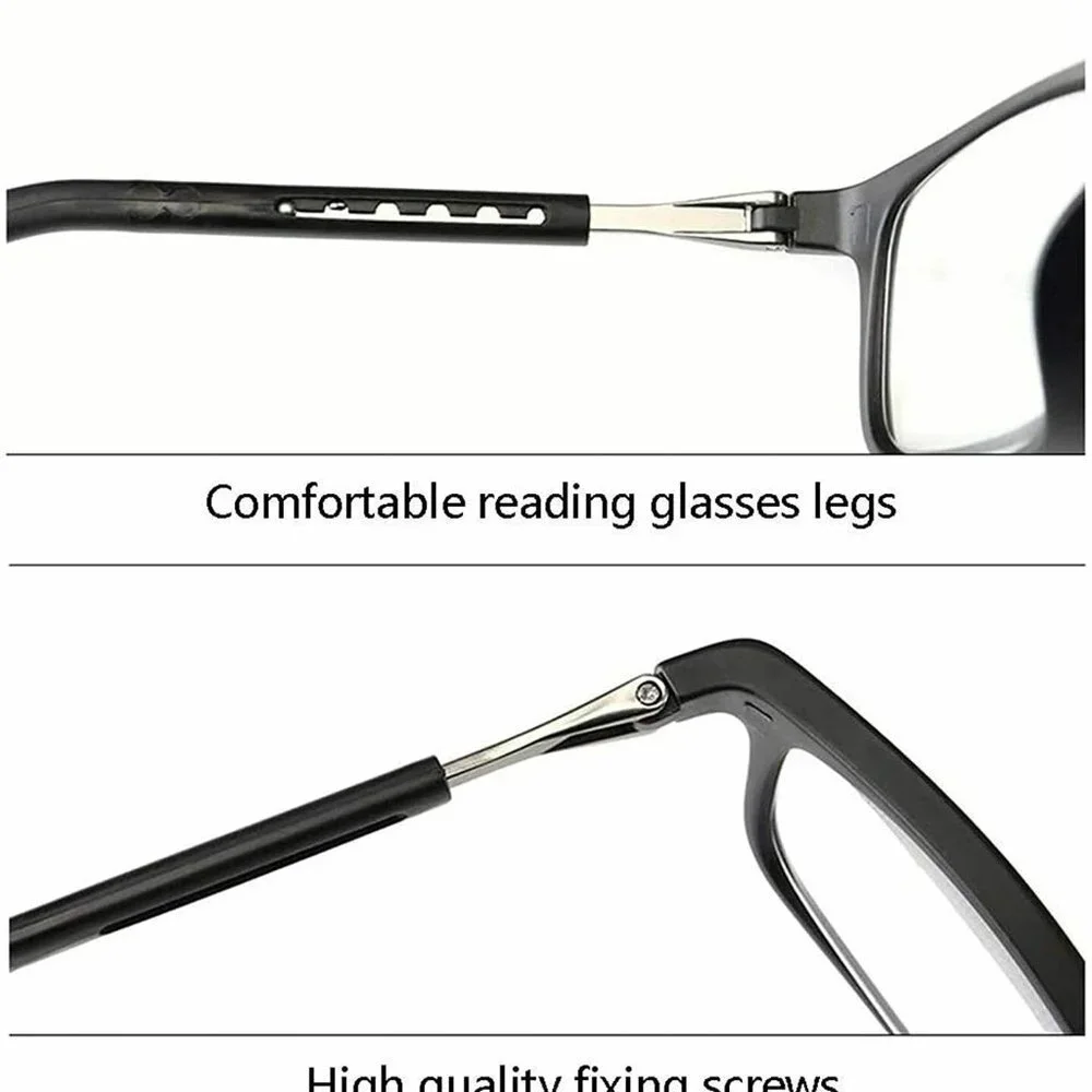 1.75 Unisex Reading Presbyopia Magnifying Eye Glasses Magnetic Front Closure